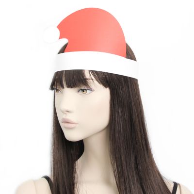 Paper Santa hat on a paper head band
