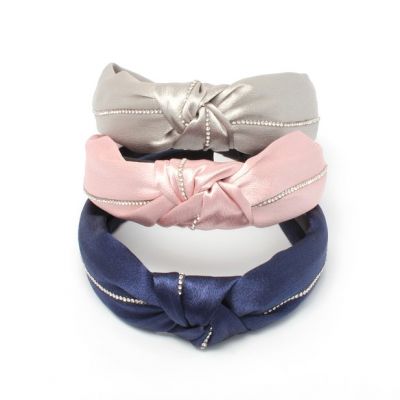 2.8cm wide Satin knotted top aliceband
