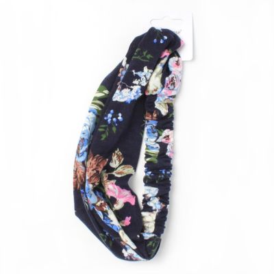 Floral rose print jersey bandeau