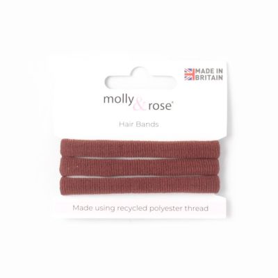 UK made - Recycled polyester jersey elastics - Brown