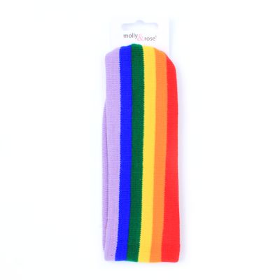 Striped bright rainbow bandeau
