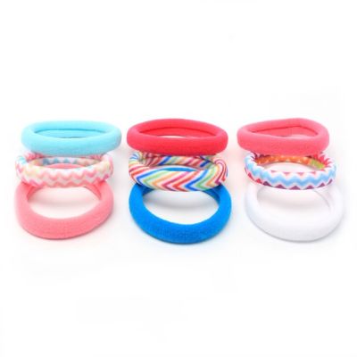 Jersey elastics - Assorted - 8mm thick - Card of 6