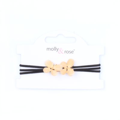 Double butterfly on triple band hair elastic