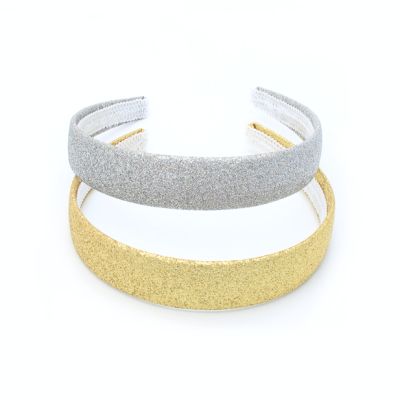 2.5cm wide glitter fabric aliceband