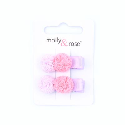 Card of 2 Pom Poms on a 3.5cm beak clip