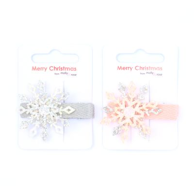 Sparkle snowflake hair clips 4.5cm