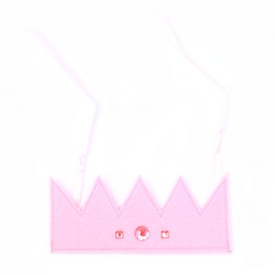 Pink felt crown with jewels