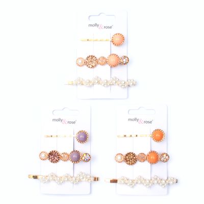 Card of 3 assorted style hair accessories