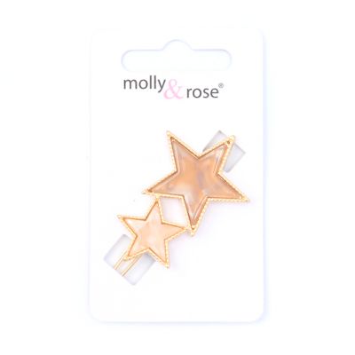 Star hair slide with pearlescent marble effect 5cm