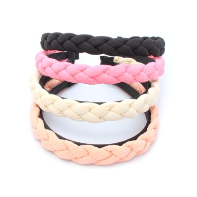 1.5cm Textured fabric plaited aliceband