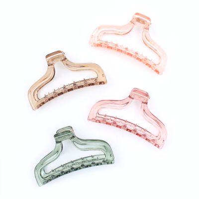 Recycled coloured transparent clamp 9.5cm