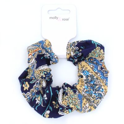 Regular - Floral patterned scrunchie.Dia.11cm