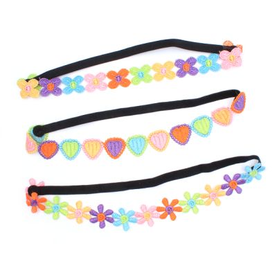 Colourful embroidered elastic bandeau