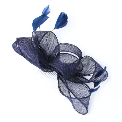 Style Camille. Navy Fascinator On A Comb