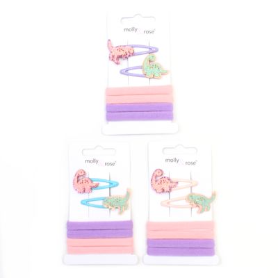 Dinosaur motif sleepies & jersey elastics set