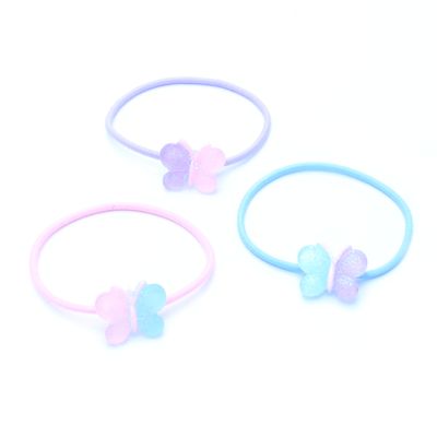 Butterfly motif elastics - Pastels - Card of 6 - 2mm thick