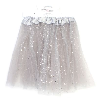 Silver Grey glitter net tutu. Triple layered. Child size