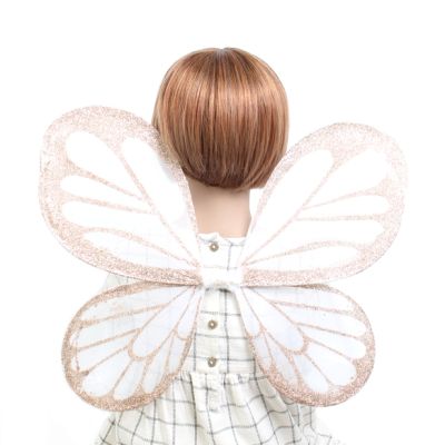White net fairy wings with coloured glitter 45x35cm