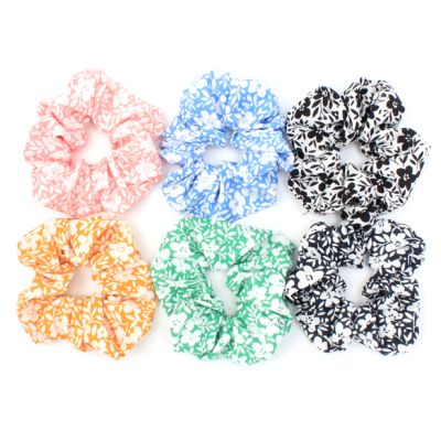 Regular - Floral print scrunchie. Dia.11cm