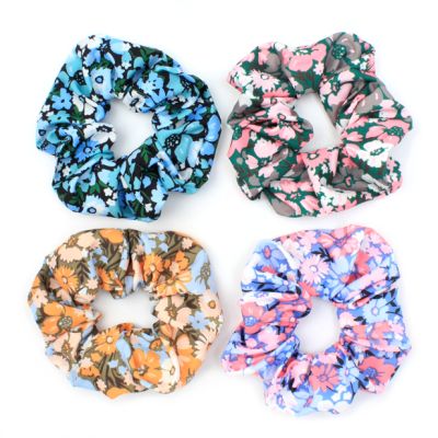 Regular - Assorted floral print scrunchie. Dia.11cm