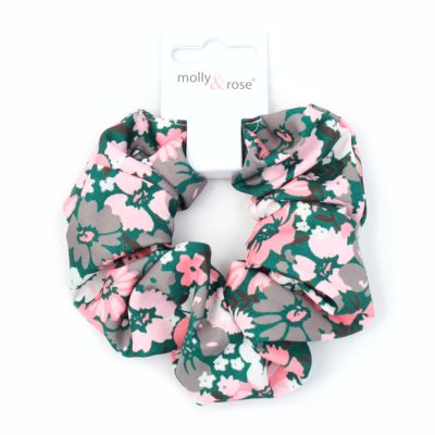 Regular - Assorted floral print scrunchie. Dia.11cm