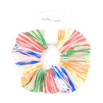 Regular - Rainbow crinkle scrunchie. Dia.11cm