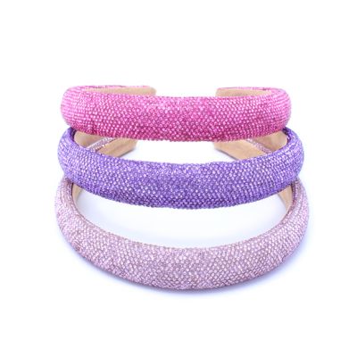 2cm wide slightly padded diamante aliceband