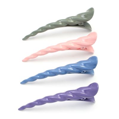 Coloured twisted style beak clip 12.5cm