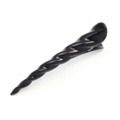 Black twisted style beak clip 12.5cm