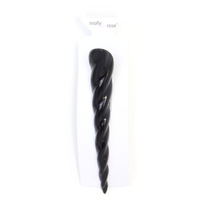 Black twisted style beak clip 12.5cm