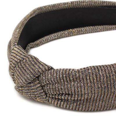 2.5cm wide metallic knotted aliceband