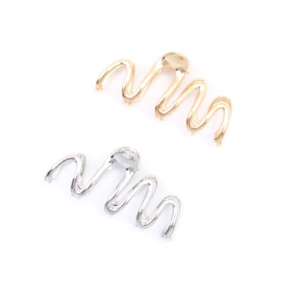 Wavy metal hair clamp 7.5cm