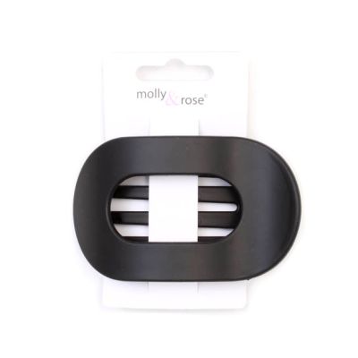 Oval shaped matt finish hair clamp 9cm