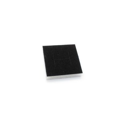 Reversible velour insert. Black / White. 5x5cm