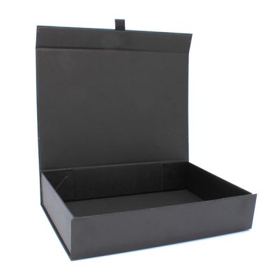 Size: 31x22x6.5cm. Black Fold Flat Gift Box With Magnetic Closure
