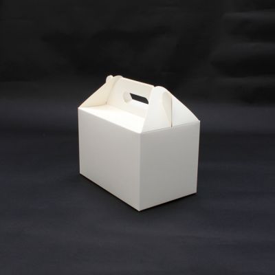 15x9.5x10cm. White fold flat gable gift box
