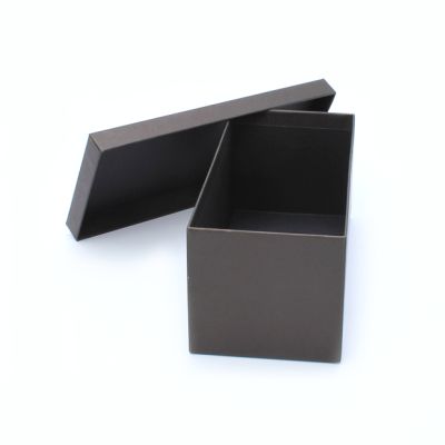 20x9x8cm. NO INSERT. Black Kraft gift box.