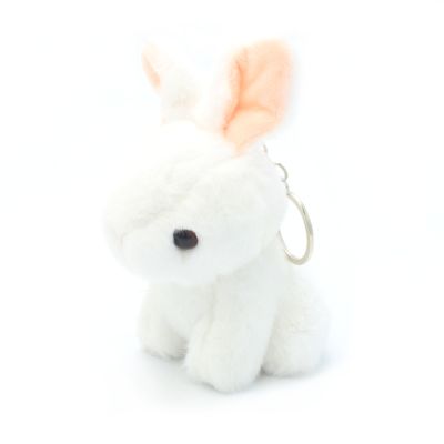 Large white bunny keyring 15cm