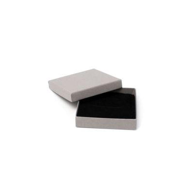 Necklace / Bracelet box. 9x9x2cm. Grey kraft gift box.