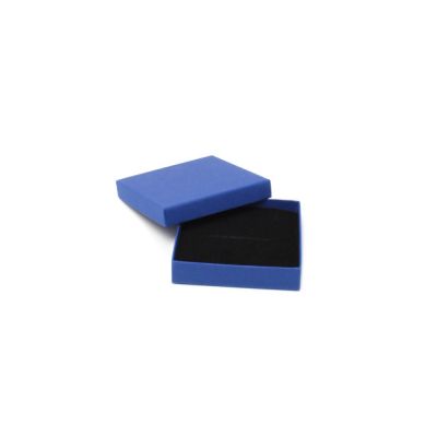 Necklace / Bracelet box. 9x9x2cm. Blue kraft gift box.