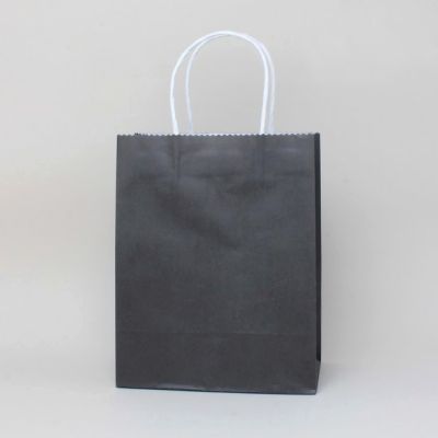 Size:23x18x10cm Black coloured kraft paper gift bag