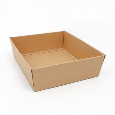 Size: 44x37x12cm. Kraft Hamper Tray Box