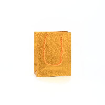 15x12x6cm. Gold holographic paper* gift bag