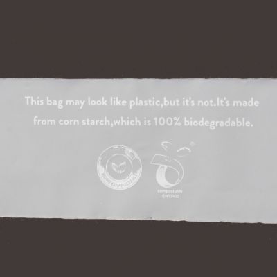Size 25x4cm Compostable bag with adhesive strip