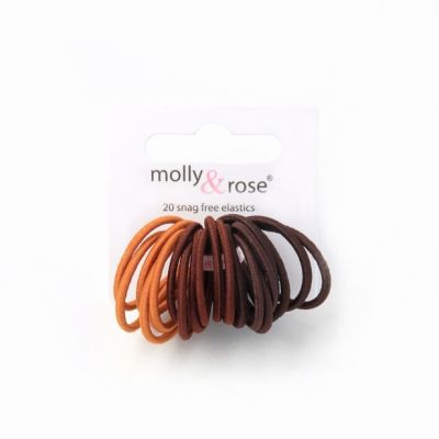 Mini elastics - Browns - Card of 20 - 2mm thick