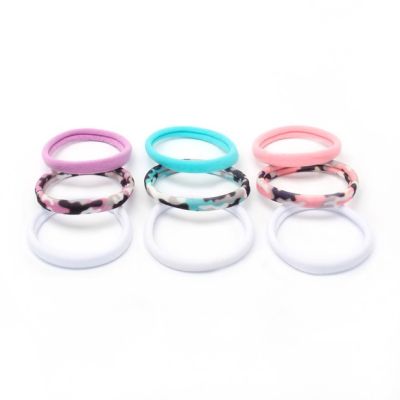 Jersey elastics - Assorted - Card of 6 - 7mm thick