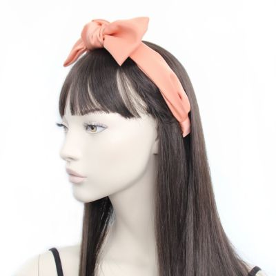 Fabric knot bow front aliceband