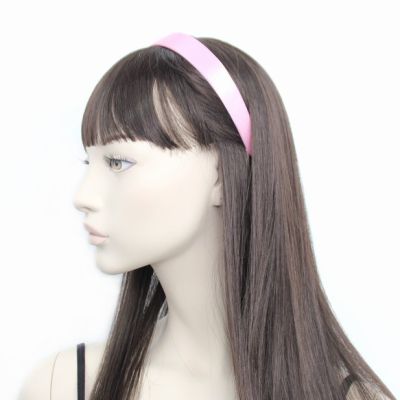 2.5cm wide satin aliceband in Pinks