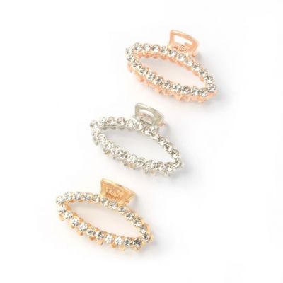 Crystal open style oval clamp. 5cm
