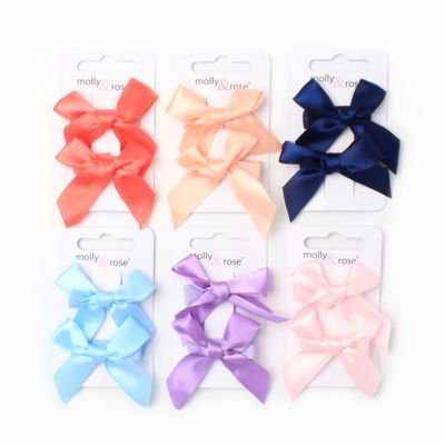 Small satin bow a clip. 3.5cm